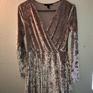 Forever 21 Crushed Velvet Skater Dress